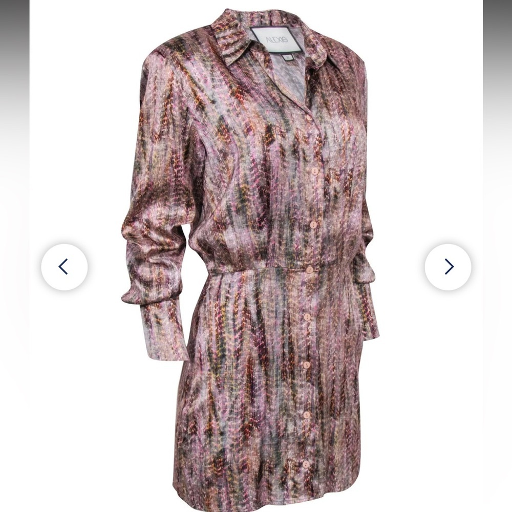 Alexis Intemix Exclusive Ciandra Abstract Print Boho Shirt Dress XS